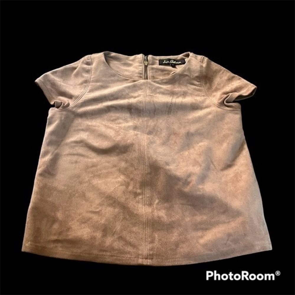 Faux suede Sam Edelman shirt with cross back design